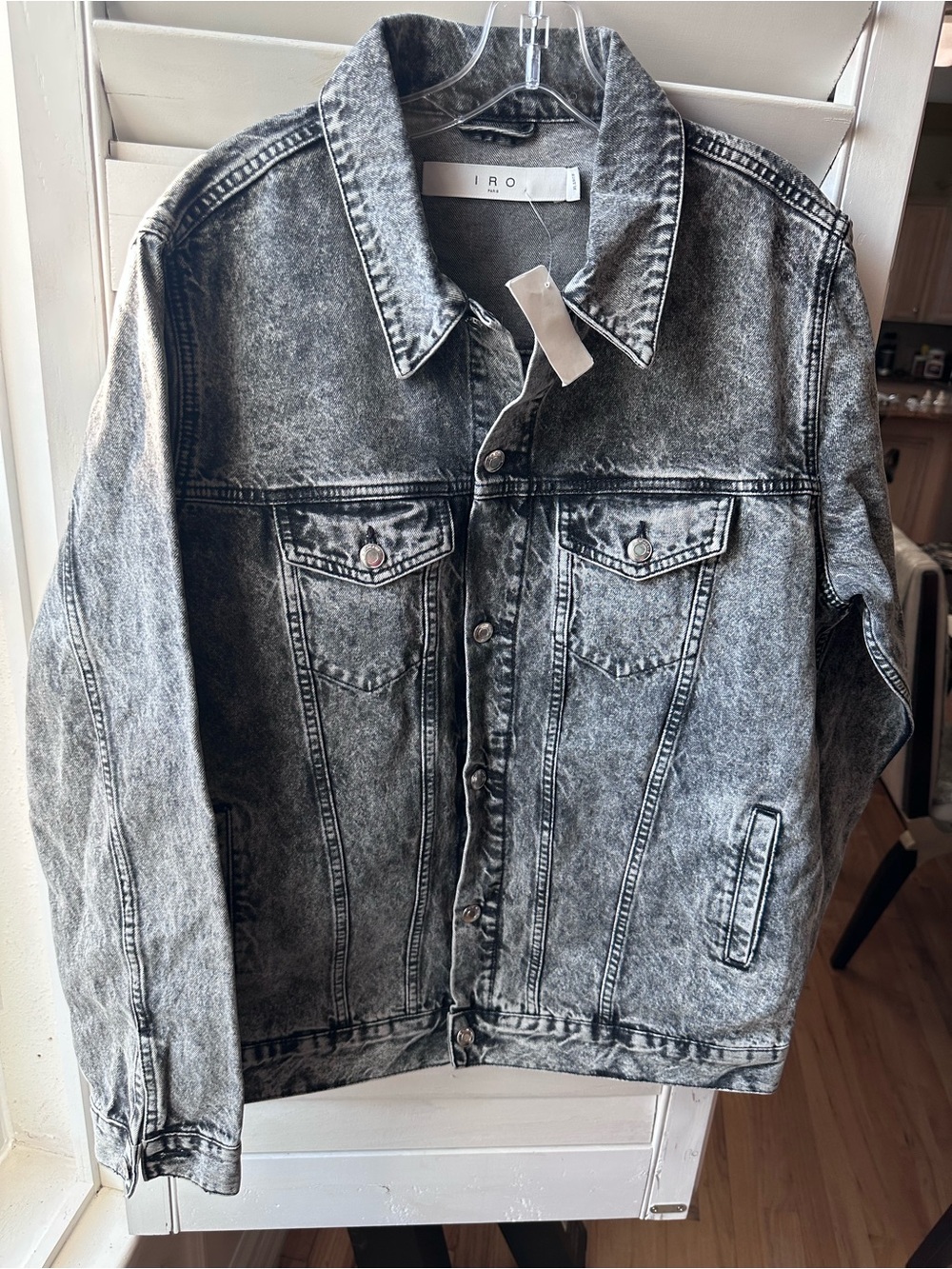 IRO Washed Black/Grey Denim Jacket